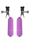 Vibrating Nipple Clamps - Purple Sex Toy Product