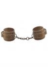 Premium Bonded Leather Ankle Cuffs Brown Sex Toy Product