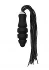 Black Whip With Sliced Silicone Dildo - Black Sex Toy Product