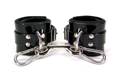 Lined PVC Wrist Cuffs Sex Toy Product