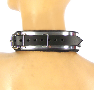 Sub Collar 1 1/2 inch Wide Metal Band Sex Toy Product