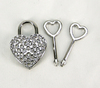 Rhinestone Heart Lock