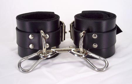 Lined Leather Ankle Cuffs Sex Toy Product