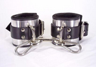 Leather Metal Band Ankle Cuffs Sex Toy Product
