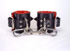 Red Satin Lined Ankle Cuffs Sex Toy Product