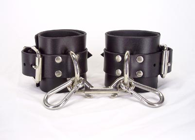 Leather Unlined Ankle Cuffs Sex Toy Product