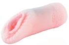 Sexy Snatch-Pocket Sized Masturbator with Stimulating Pleasure Pearls - Beige