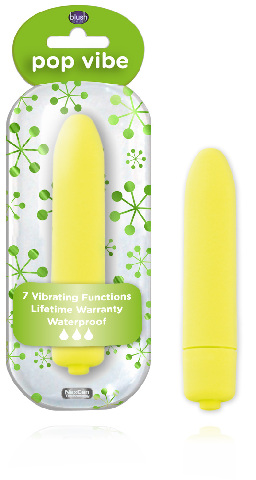 Pop Vibe-7 Speed Waterpoof Bullet with Smooth Satin Feel-Lime Green