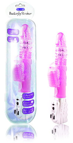 Butterfly Stroker with Thrusting Rotating Shaft-Pink