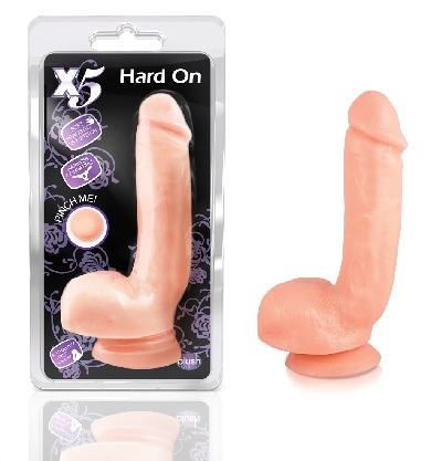 X5 Hard On 8.75" Cock - Natural 
