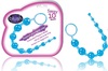 Sassy Anal Beads with Retrieval Ring - blue