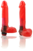 Natural Feel 8 Inch Vibrating Cock - Hot Red