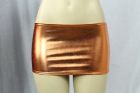 Vinyl-Look Miniskirt Bronze One Size
