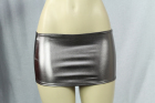 Vinyl-Look Miniskirt Gunmetal One Size