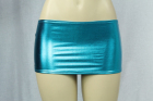 Vinyl-Look Miniskirt Teal One Size