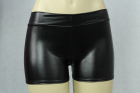 Vinyl-Look Boyshort Black One Size
