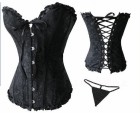 Floral Corset Black Medium