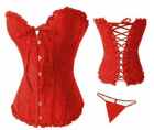 Floral Corset Red Medium