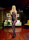 Romantic Rose Lace Bodystocking Red Queen Size