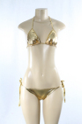 Shiny Sparkly Bra/Panty Set Gold