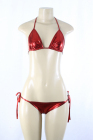 Shiny Sparkly Bra/Panty Set Red