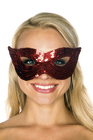 Be Wicked Sequin Mask Red One Size