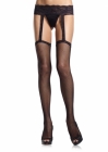 Fishnet Garterbelt Stockings Black