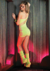 Seamless Asymmetrical Cut Out Mini Dress Lime Green