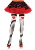 Striped Stockings with Red Hearts