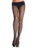 Large Spandex Crochet Net Pantyhose Black