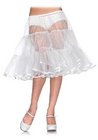 Leg Avenue Knee Length Petticoat Skirt White One Size 