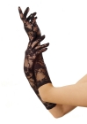 Elbow Length Stretch Lace Gloves White
