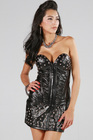 Lydia Studded Leather Punk Corset Black Large