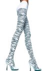 Music Legs Zebra Print Tights One Size