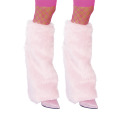Fur Leg Warmer Pink