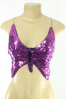 Sequined Top Butterfly Purple