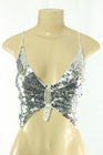 Sequined Top Butterfly Silver
