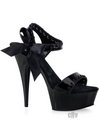 Delight 5.75 Blk Stiletto Bow Sandal 7