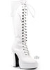 Electra 5 Wht Knee Hi Boot W/ Zipper 8