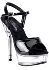 Allure 609 Stiletto 6 Blk/clear