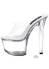 Sky 6.75 Clear Spike Heel Sand 7