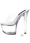 Sky 6.75 Clear Spike Heel Sand10