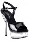 Allure 609 Stiletto 10 Blk/clear