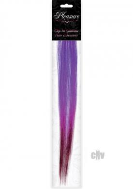 Purple W/black Tail Clip-ins