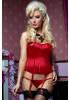 Perfectly Polished Bustier Thong Lg Red