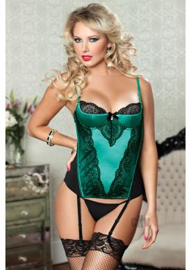 Simply Stunning Bustier Thong Small-grn