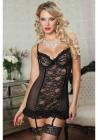 Dangerous Fantasy Chemise Thong Blk