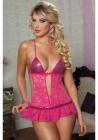 The Night Is Young Skirted Teddy Hot Pnk