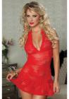 Behind Closed Doors Chemise Thong - Red