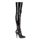 Seduce 5 Blk Stretch Thigh Boot 8